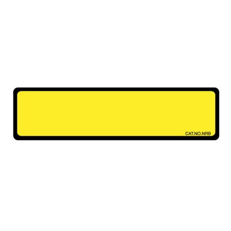 NEVS Blank Chart Labels 1-3/8" x 5-3/8" Yellow w/Black NRB-YELLOW